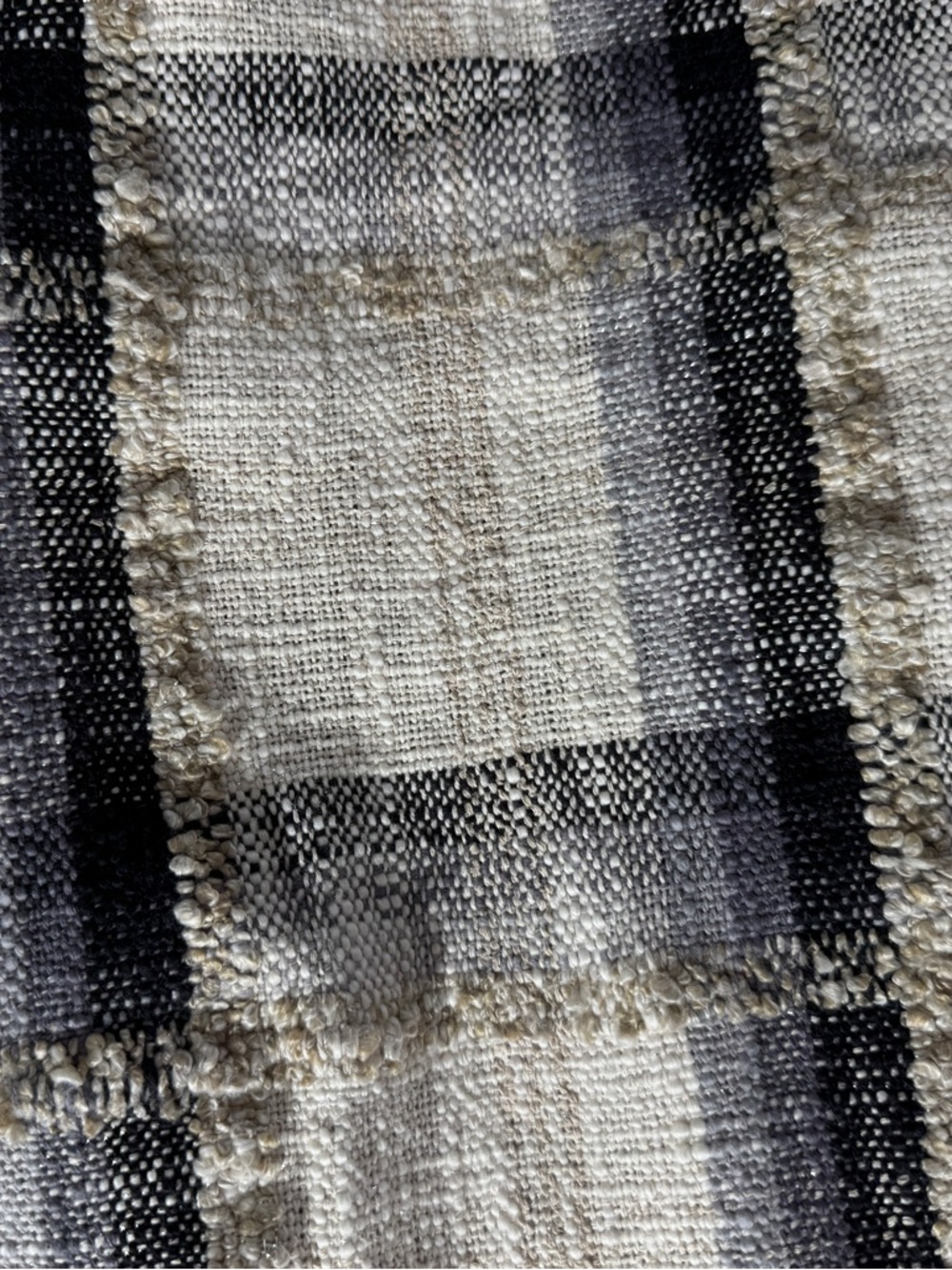Winter Wonderland Black & White Buffalo Plaid Sherpa Christmas Tree Skirt 50" - Picture 10 of 11
